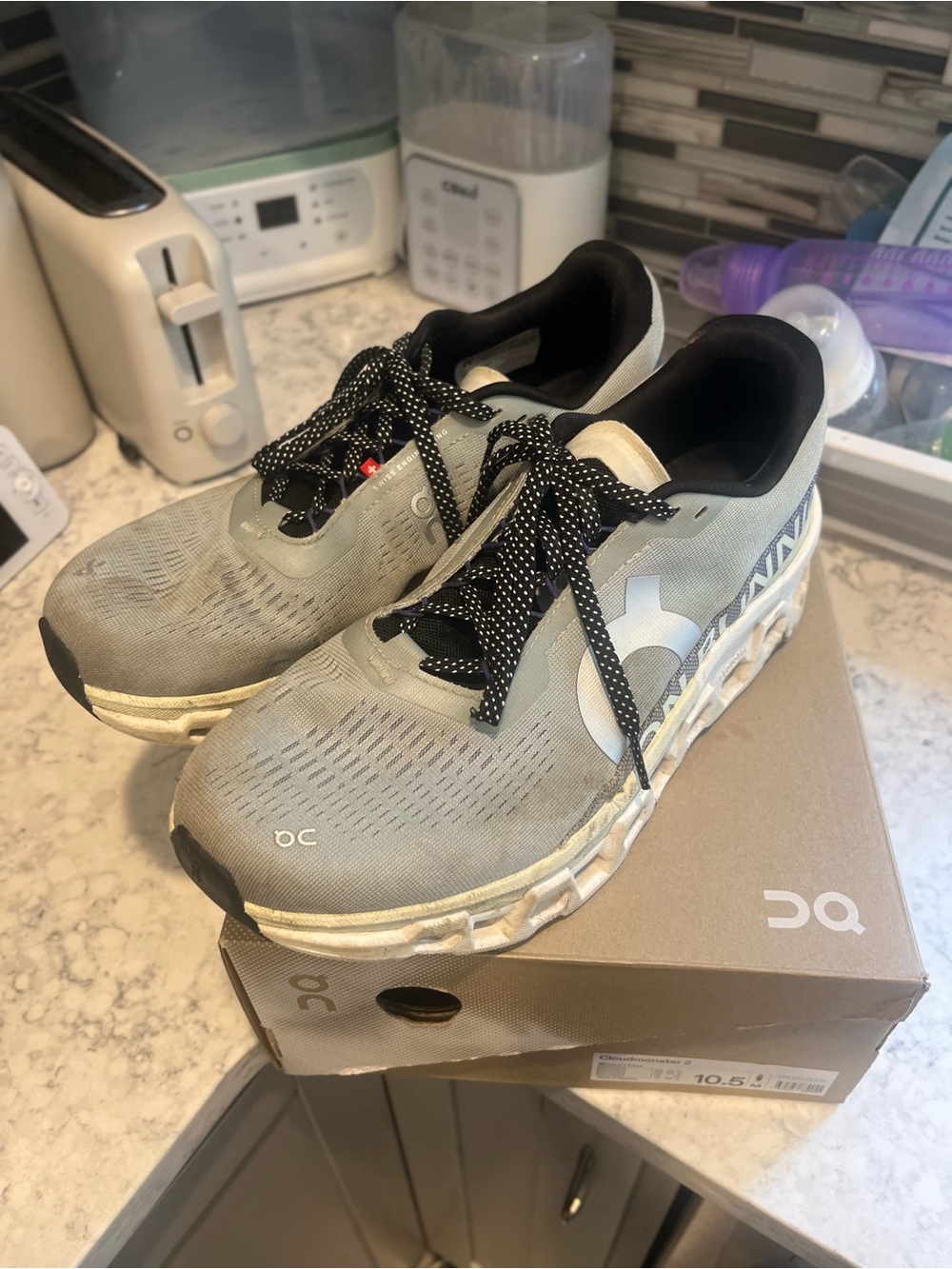 On Running Cloudmonster 2 Running Shoes Size Men’s 10 1/2 Mineral Aloe Color - Picture 7 of 17